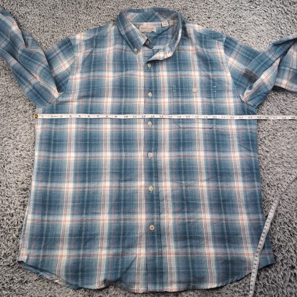 Weatherproof Vintage Shirt Mens Extra Large Blue Casual Plaid Button Down Preppy - Picture 3 of 6